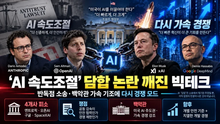 ‘AI 속도조절’ 담합 논란 휩싸인 빅테크…안전 협력인가, 경쟁 제한인가