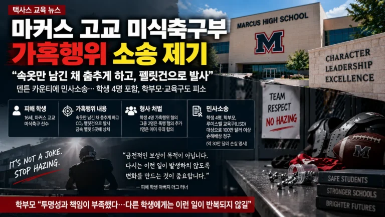 마커스 고교 풋볼팀 ‘가혹행위’ 소송…16세 학생 가족, 100만 달러 이상 손해배상 청구