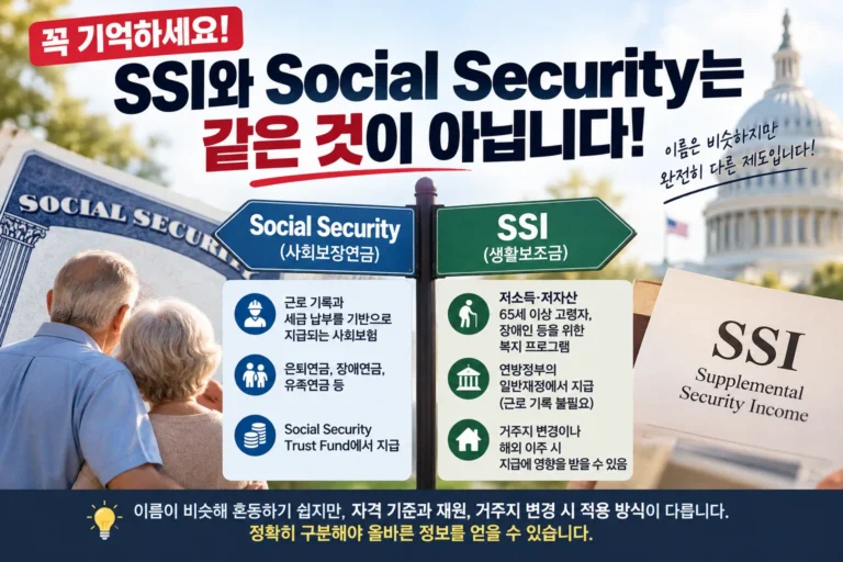 SSI와 Social Security의 차이